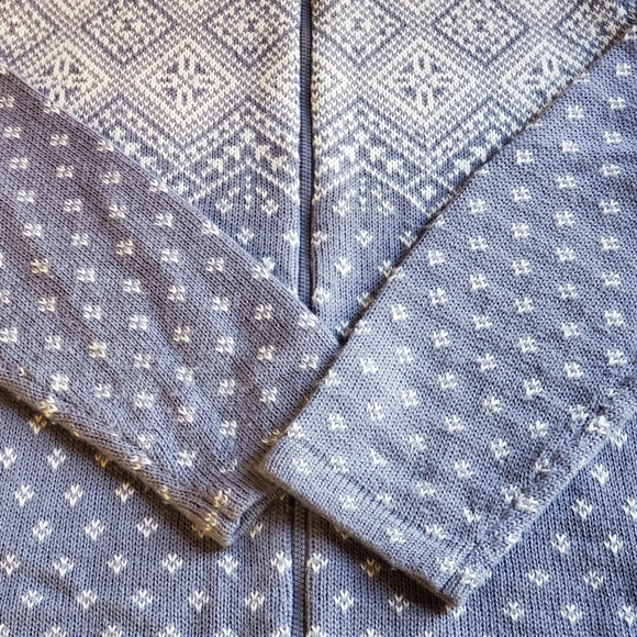 Norton Mcnaughton Petites periwinkle blue knit sweater jacket with zipper sz. PL - Picture 10 of 16